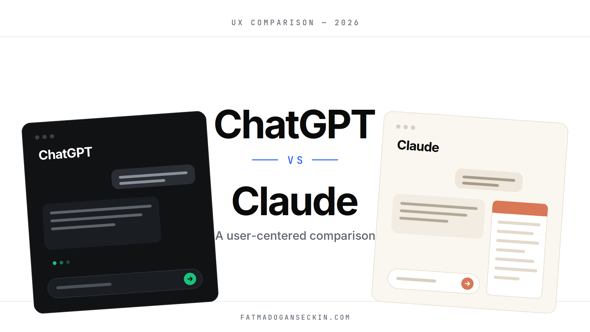 Editorial cover illustration for ChatGPT vs Claude: Which AI Assistant Is Better for UX Designers?